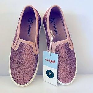 Cat & Jack Rose/Gold Madigan Slip-On Sneakers